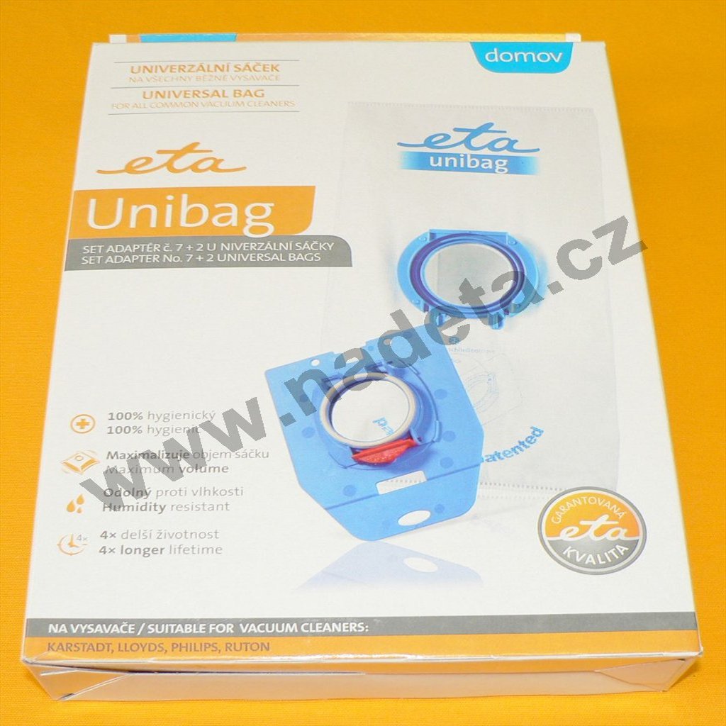 Sáčky do vysavače Eta UNIBAG startovací set č.7, 2ks + 1ks adaptér, 990068060 (ETA 990068060)
