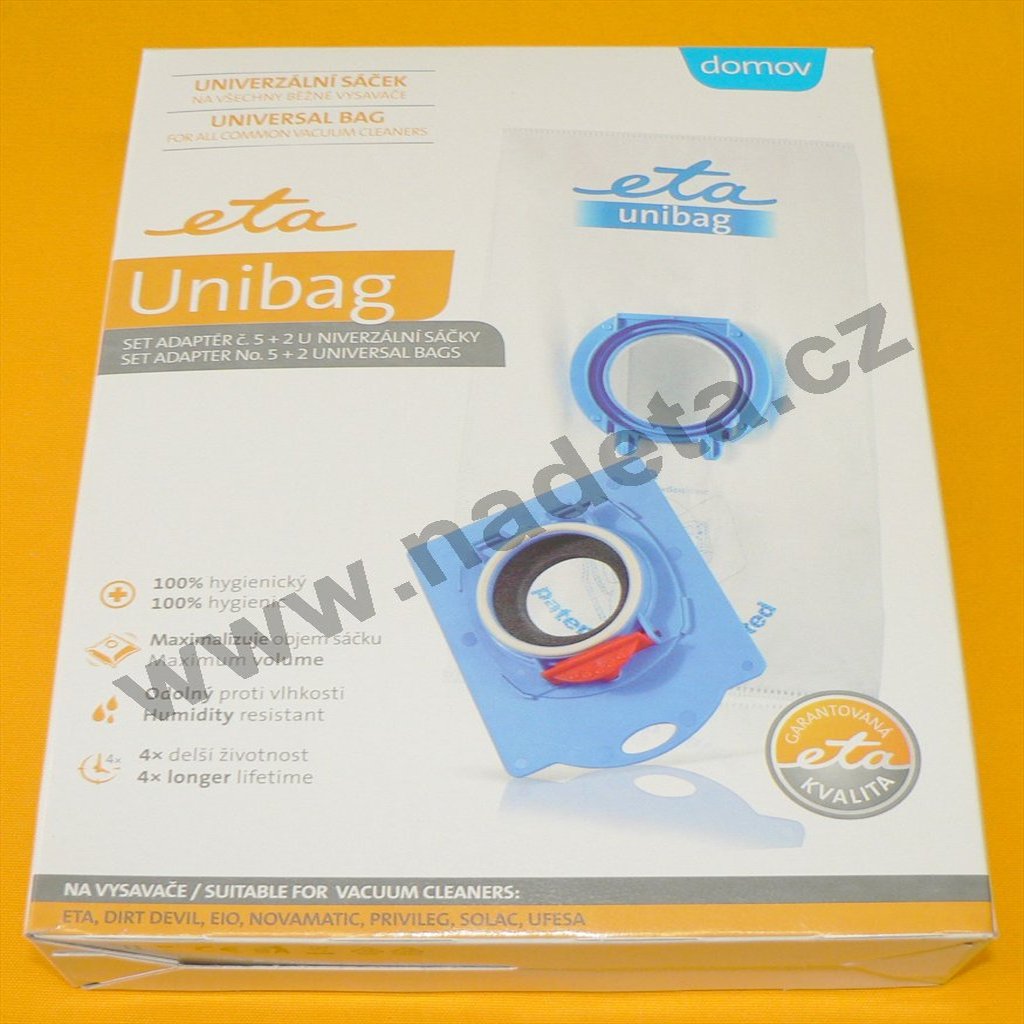 Sáčky do vysavače Eta Unibag startovací set č.5, 2ks + 1ks adaptér, 990068050 (ETA 990068050)