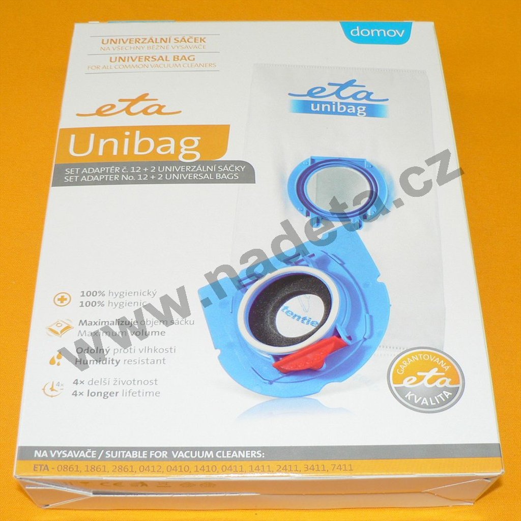 Sáčky do vysavače Eta unibag startovací set č.12, 2ks + 1ks adaptér, 990068020 (Eta 990068020)