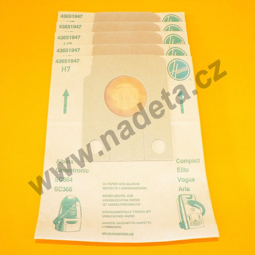 Sáčky do vysavače Hoover H7 ALPINA, ARIA, 5ks