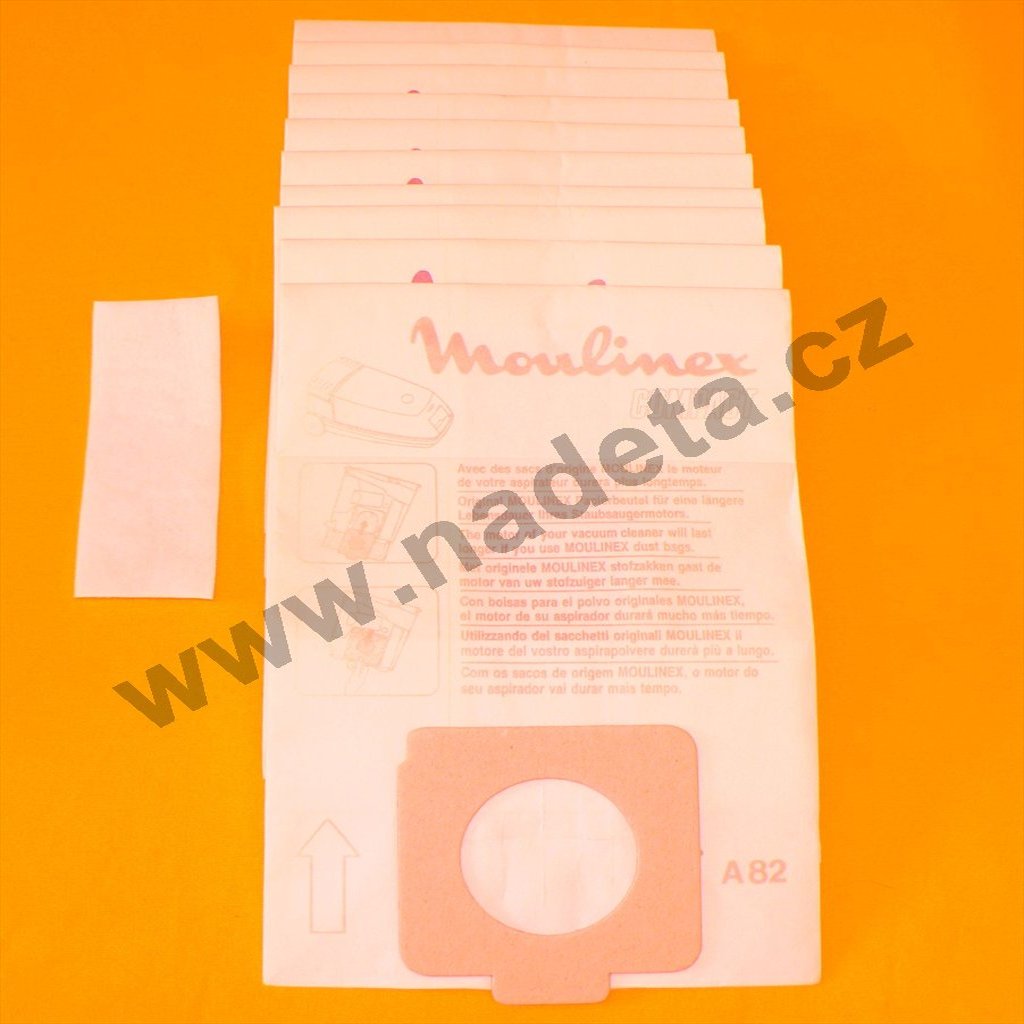 Sáčky do vysavače Moulinex Compact A82 a mikrofiltr 10 + 1ks, vysavačové filtry 