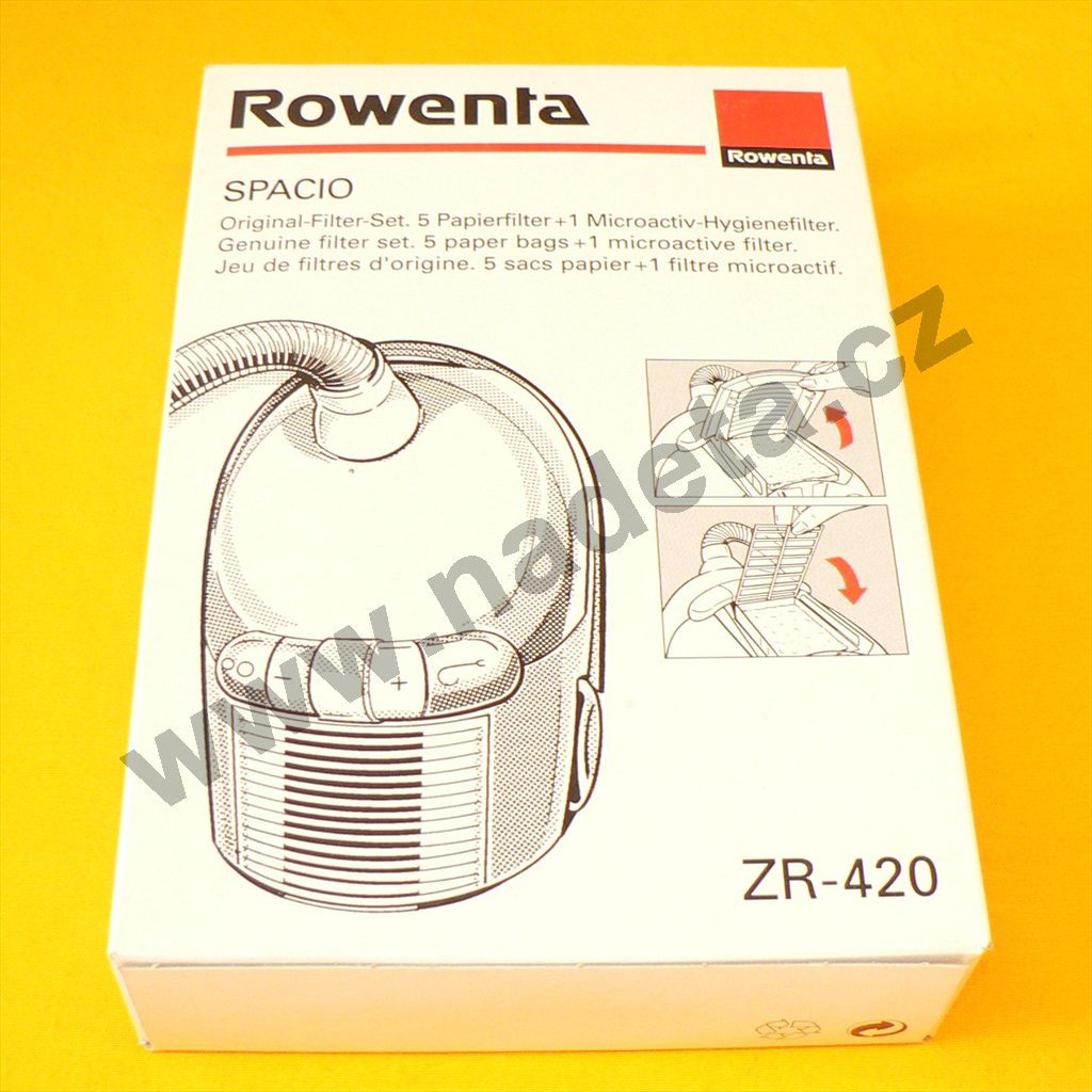 Sáčky do vysavače a filtr Rowenta Spacio ZR420 RS60, 5 + 1ks