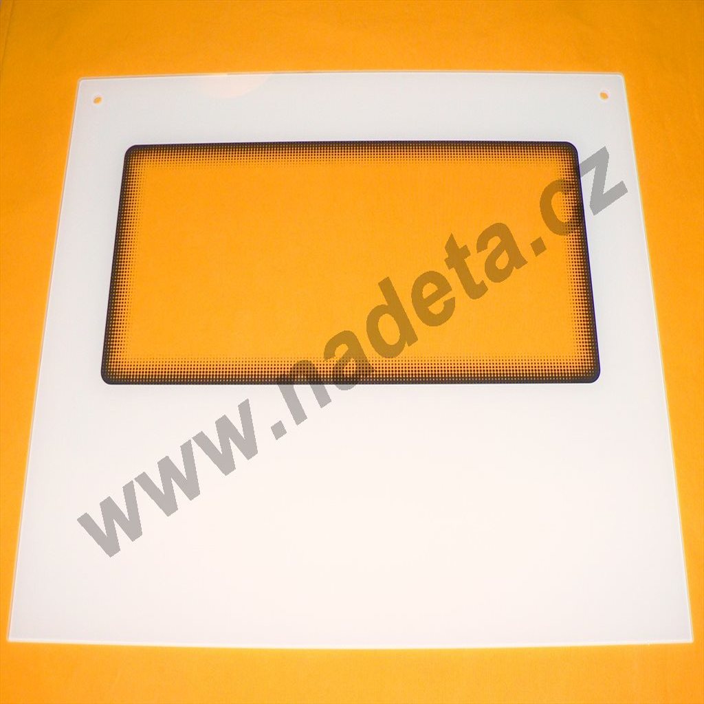 Sklo dvířek trouby vnější, sporák Mora, Gorenje K743W, 400x486x4mm