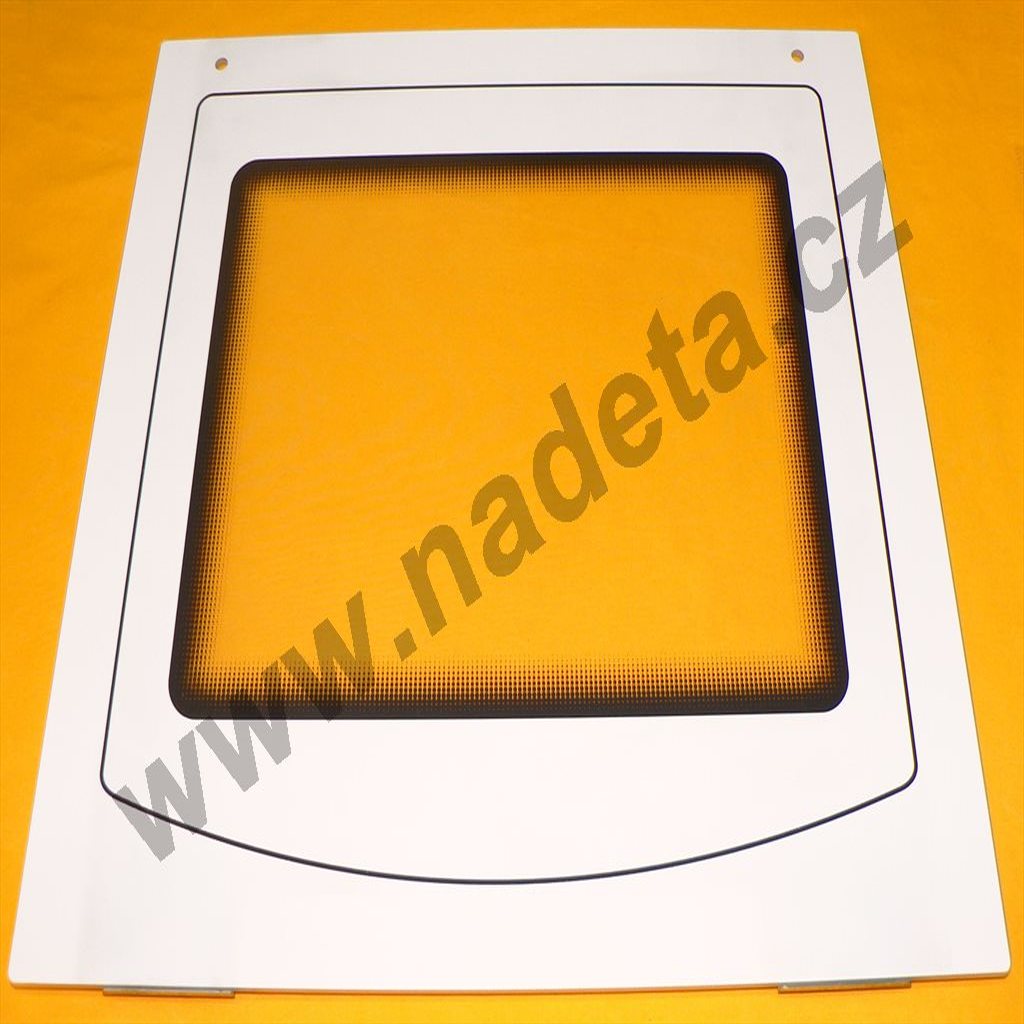 Sklo dvířek vnější bílé, touba Gorenje, 495x466mm