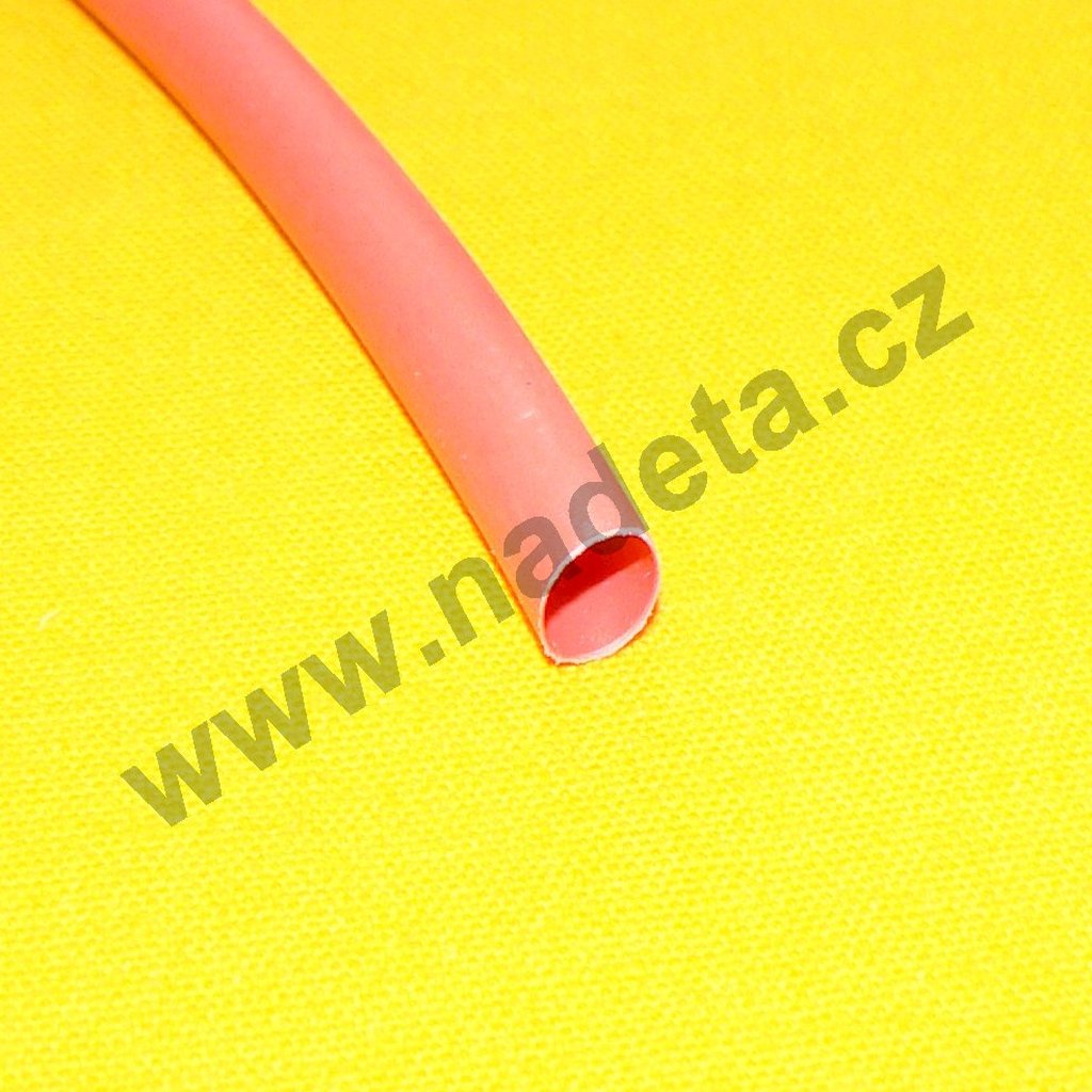 Smršťovací bužírka červená 5/2,5 mm