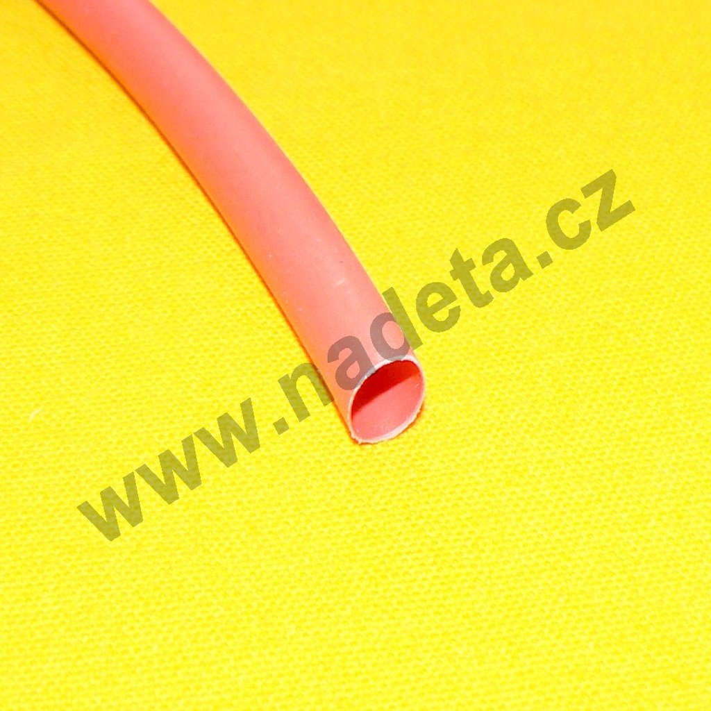 Smršťovací bužírka červená 6/3 mm