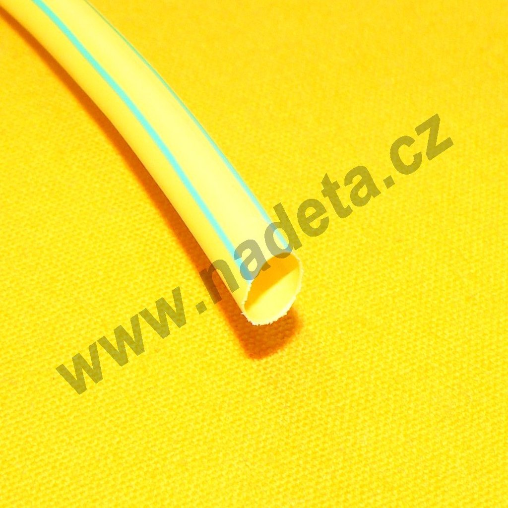 Smršťovací bužírka žlutozelená 6/3 mm