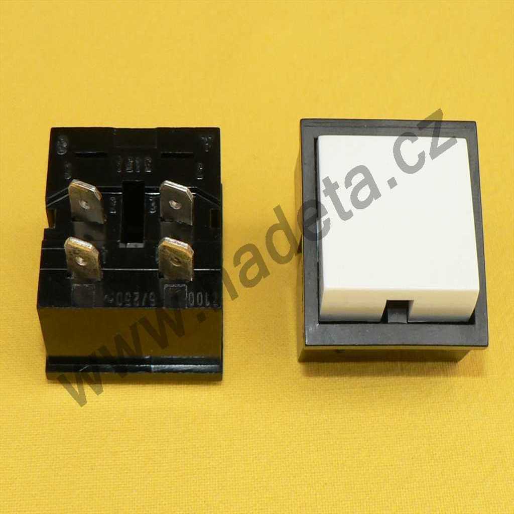 Spínač kolébkový celoplošný vestavný 6A