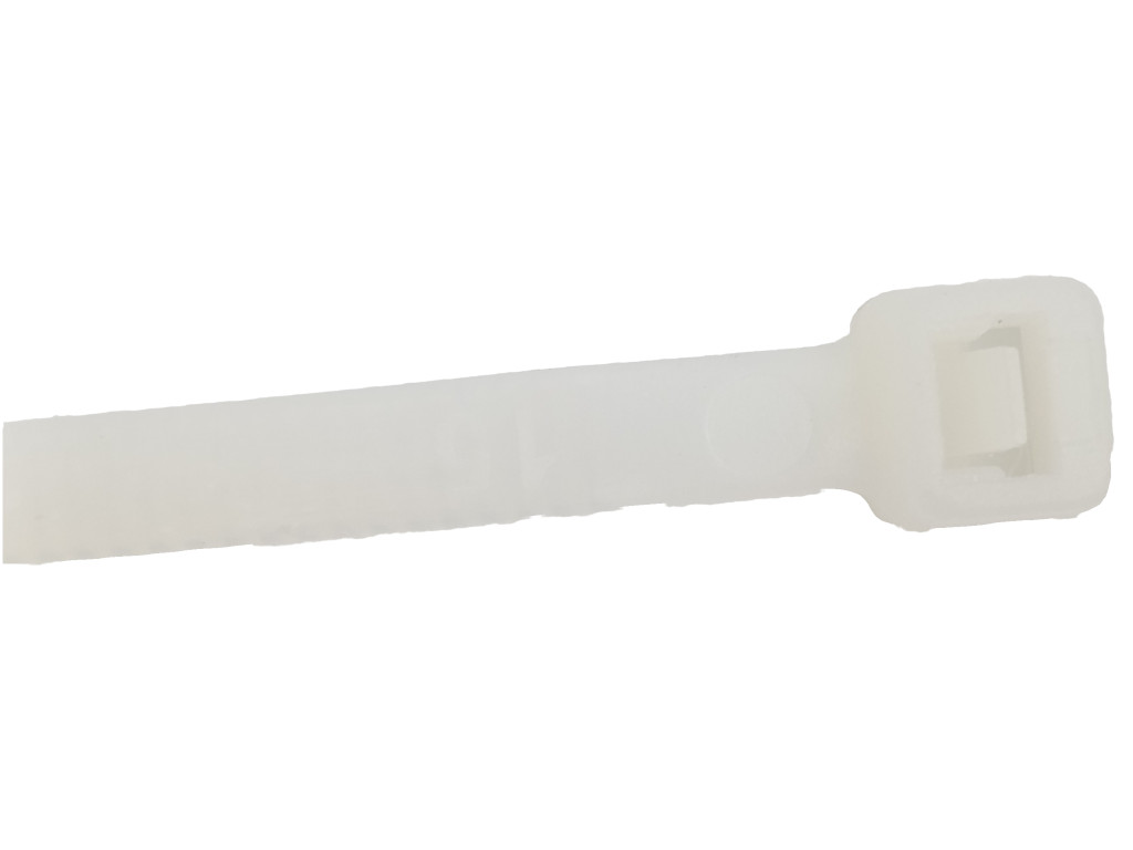 Stahovací páska 250 x 4.8 mm nylonová bílá, zdrhovací