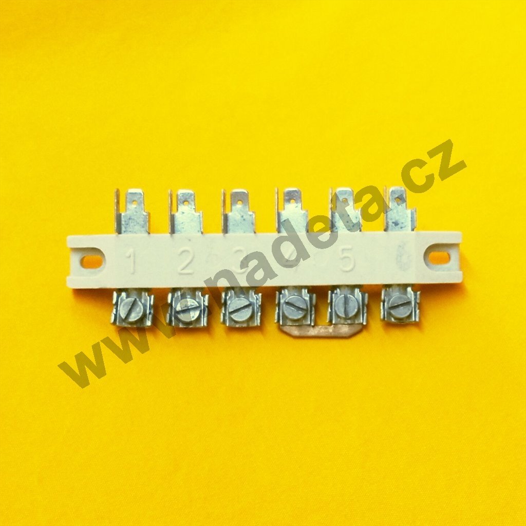 Svorkovnice keramická s můstkem, 6 řad, akumulační kamna AD