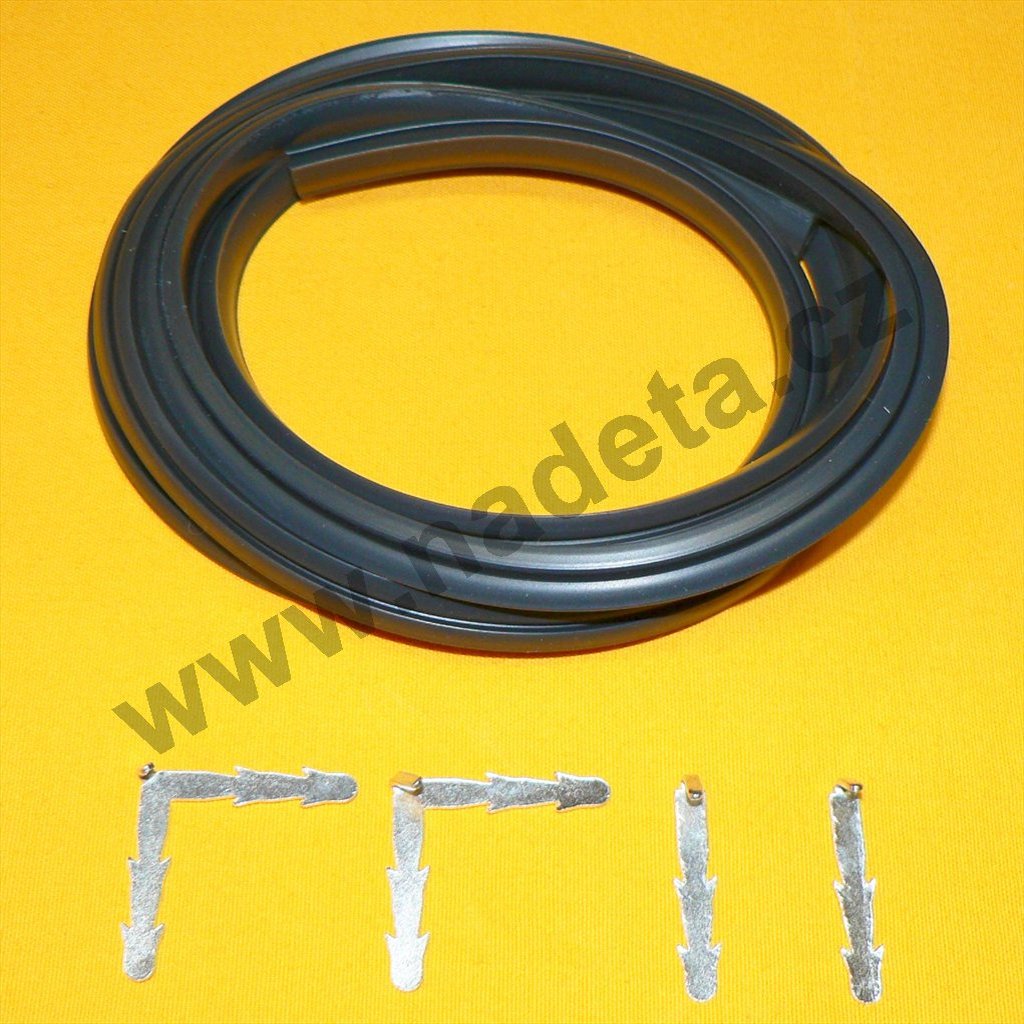 Těsnění dvířek trouby universální třístranné 1,5m + 4 úchyty