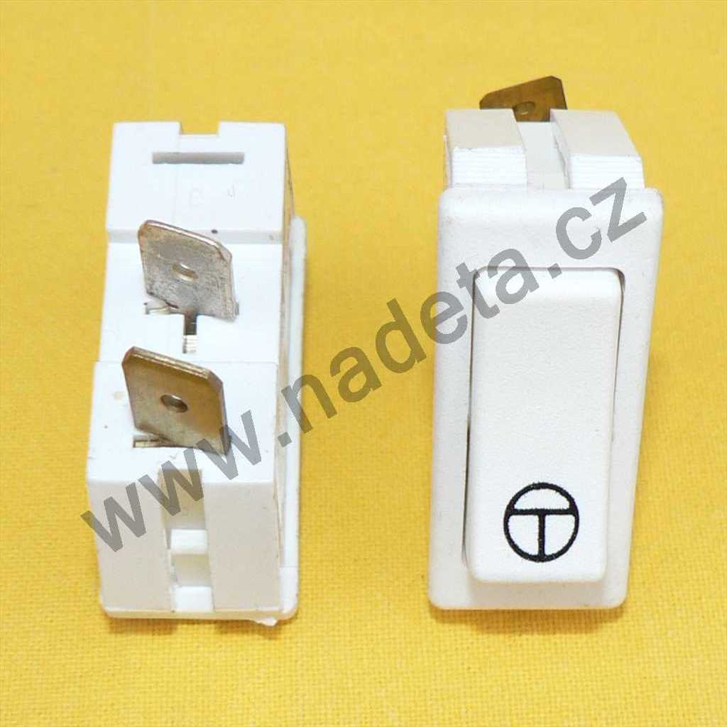 Tlačítko 1 pólové, 2 vývody, 16A, nový typ