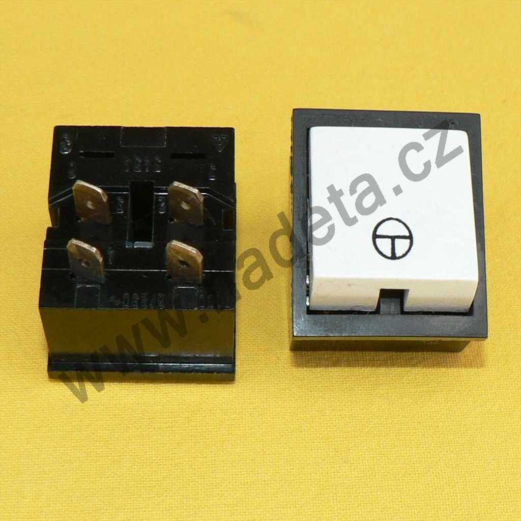 Tlačítko 2 pólové celoplošné vestavěné 