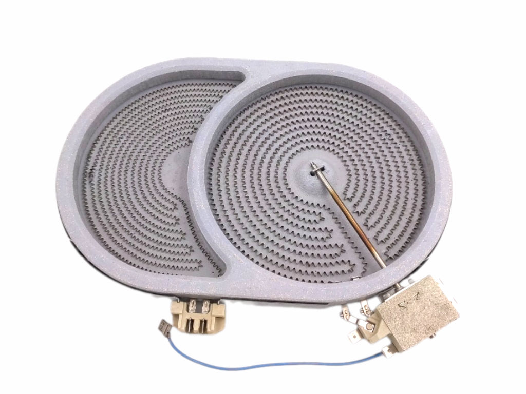 Topné hnízdo, plotna keramická, duo, EGO 1057411642, AEG Electrolux 3740639269, 285mm/190mm, 2400W/1500W