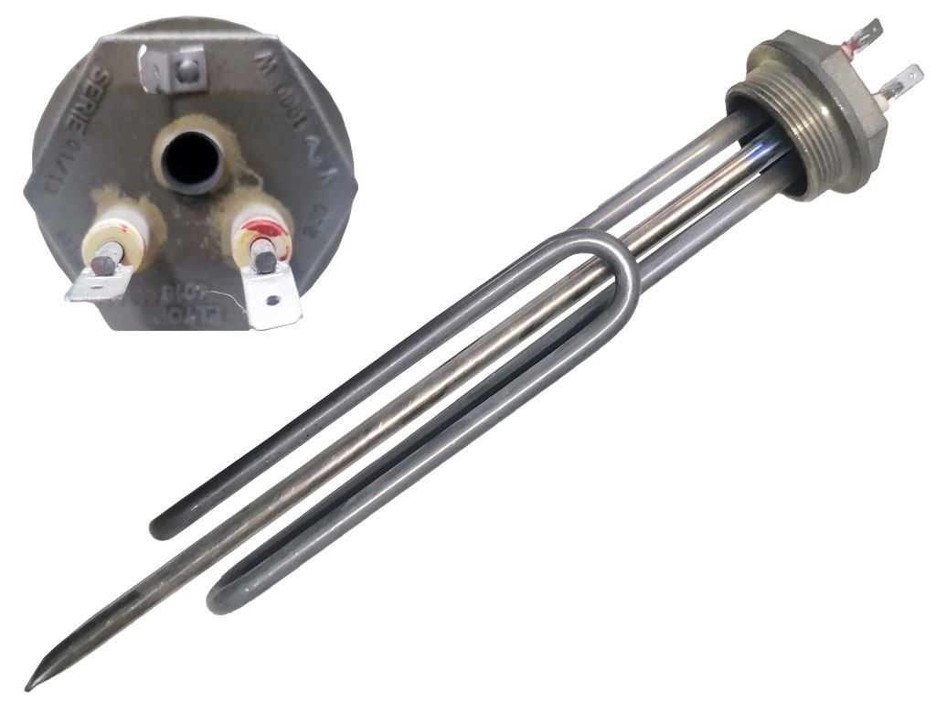 Topné těleso 1000 W Mora, Hlavačka a Čech, šroubové, celonerezové, M48, do bojleru, 12106