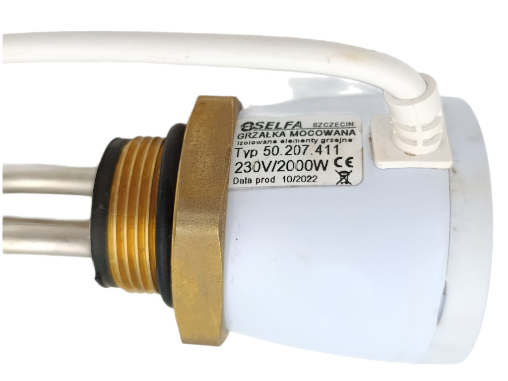 Topné těleso 2000 W 230 V s termostatem G 5/4"