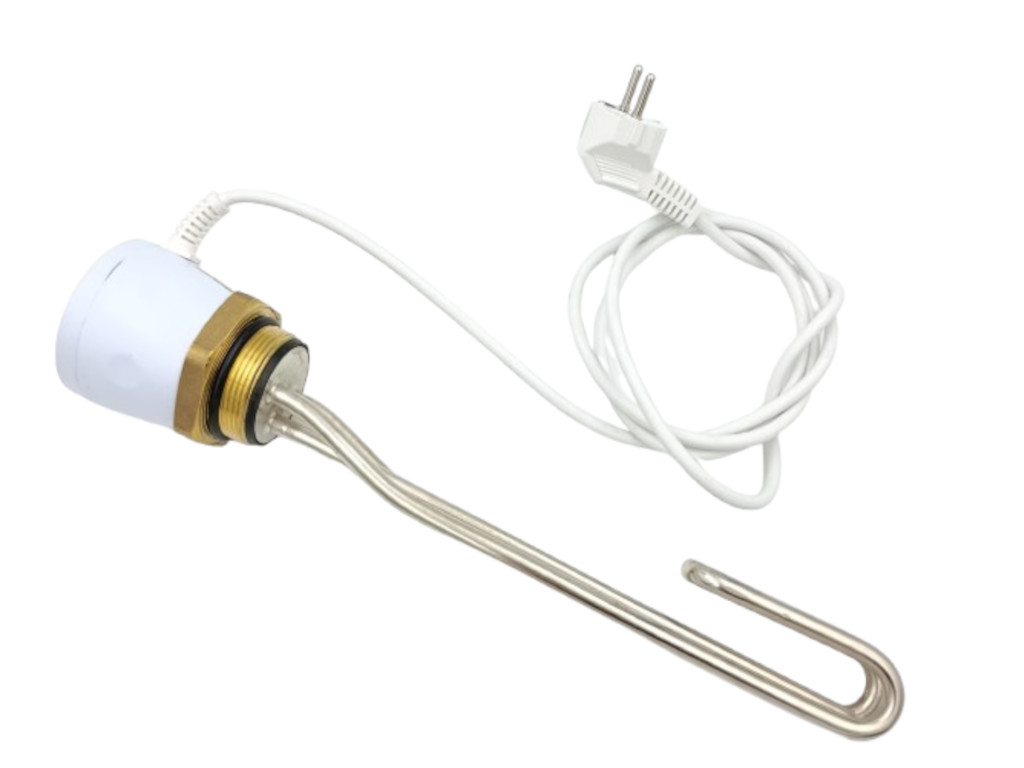 Topné těleso 2000 W 230 V s termostatem závit G 6/4" nikl