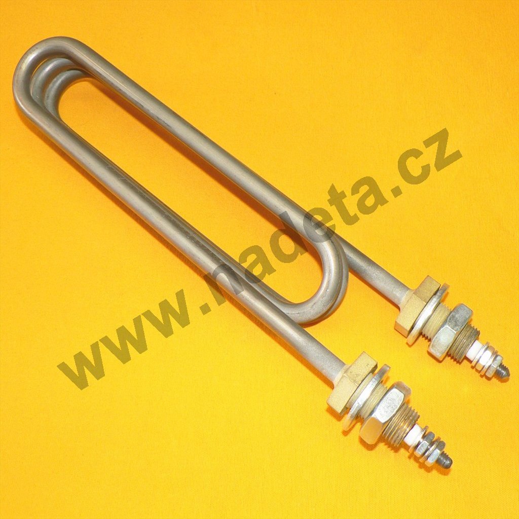 Topné těleso 3000 W 230 V l=220mm rozteč=45mm 2xM16, vyvíječ páry