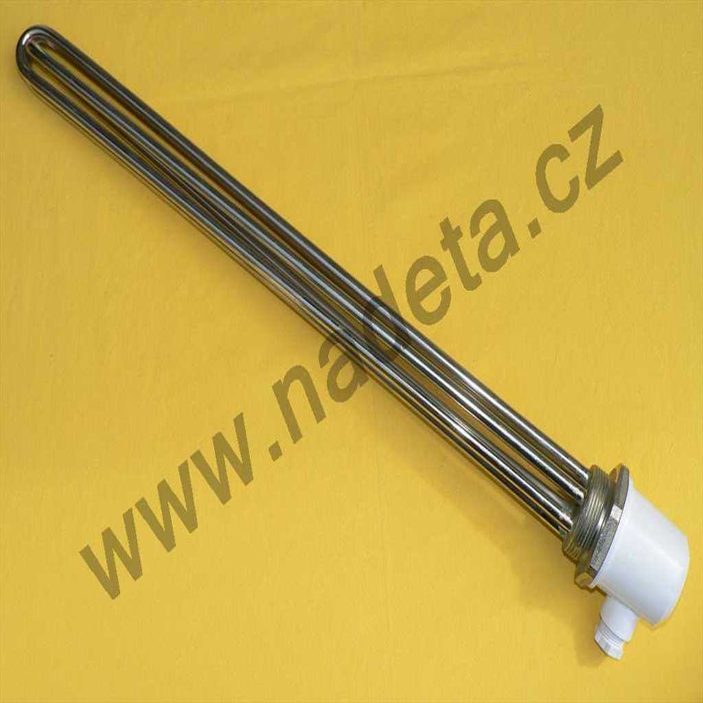 Topné těleso 6 KW elektrokotel, bojler chrom 6000 W, hlava 50mm,  délka 430mm