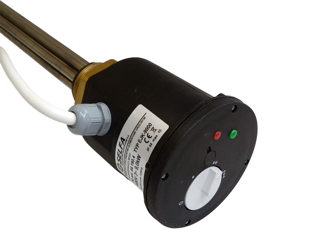 Topné těleso 9000W 400V s termostatem závit G6/4`