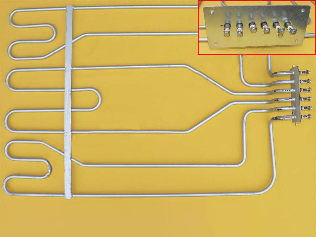 Topné těleso horní  3 x 670W ALBA Hořovice, nerezová ocel