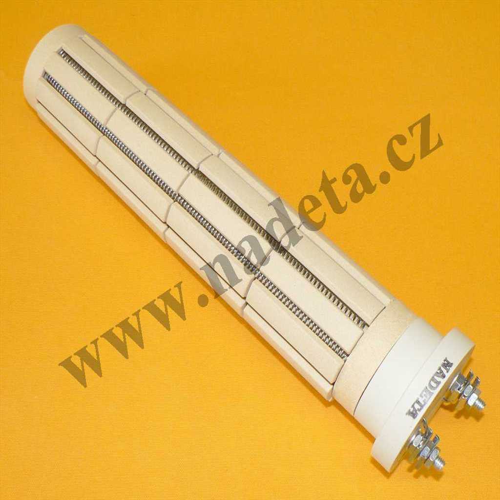 Topné těleso keramické 1100 W 230 V 4 články, l = 250 mm / d = 48 mm