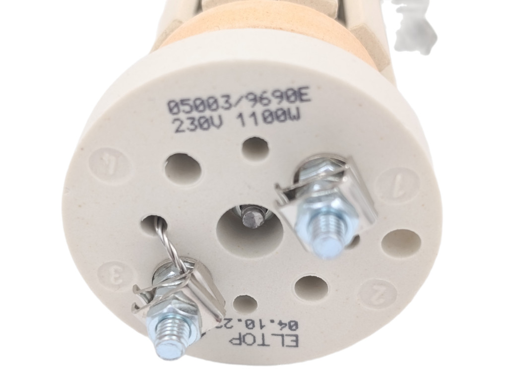 Topné těleso keramické 1100 W 230 V 4 články, l = 250 mm / d = 48 mm