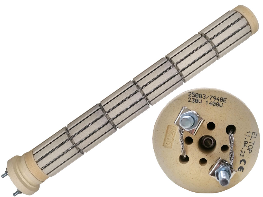 Topné těleso keramické 1400W / 230V, suché topné těleso