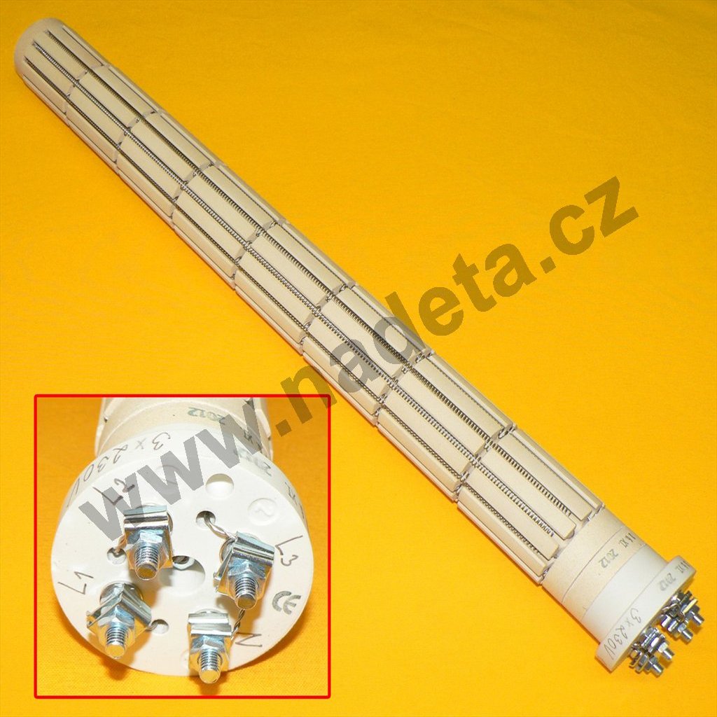 Topné těleso keramické 1500W 3 x 500W 230V / 400V 