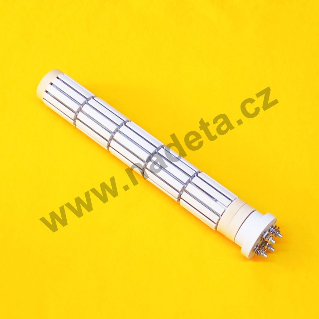Topné těleso keramické 1500W, 3x500W, 230V/400V, 5 článků, 30cm