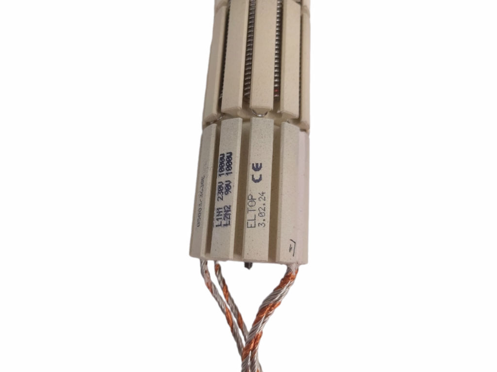 Topné těleso keramické 2000W, 1000W / 230V + 1000W / 90V, d=48mm, bojler