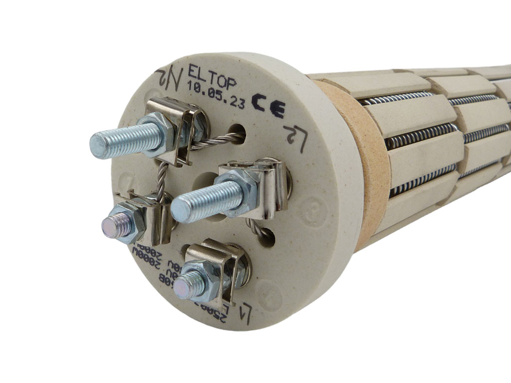 Topné těleso keramické 2000W/230V+150W/24V d=48mm