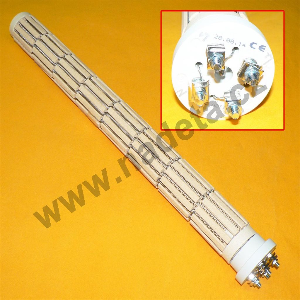 Topné těleso keramické 2400W 3x800W/230V 8čl.50cm
