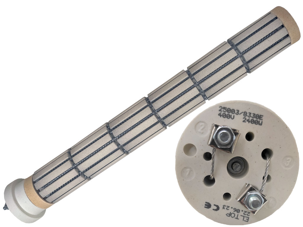 Topné těleso keramické 2400W / 400V, suché topné těleso