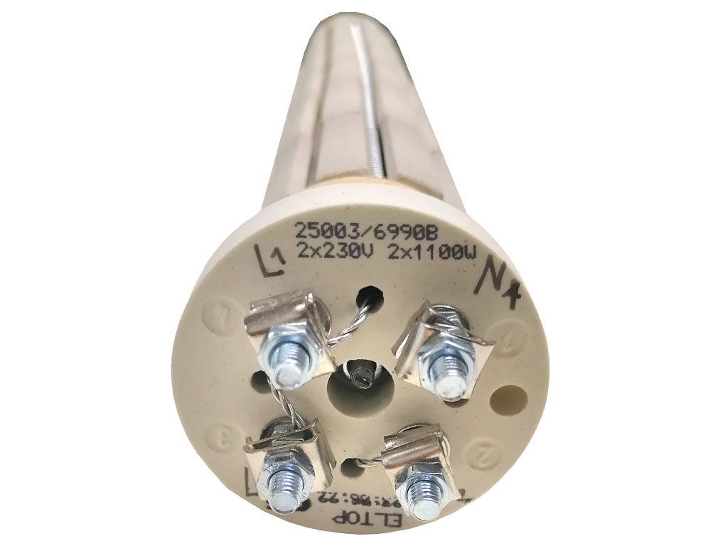 Topné těleso keramické 2x1100W / 2x230V, suché topné těleso