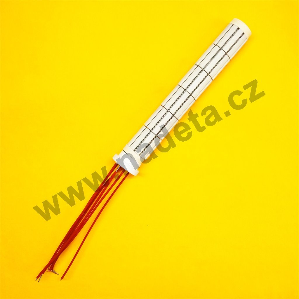 Topné těleso keramické 3 x 300 W 32 V d = 48 mm, l = 335 mm