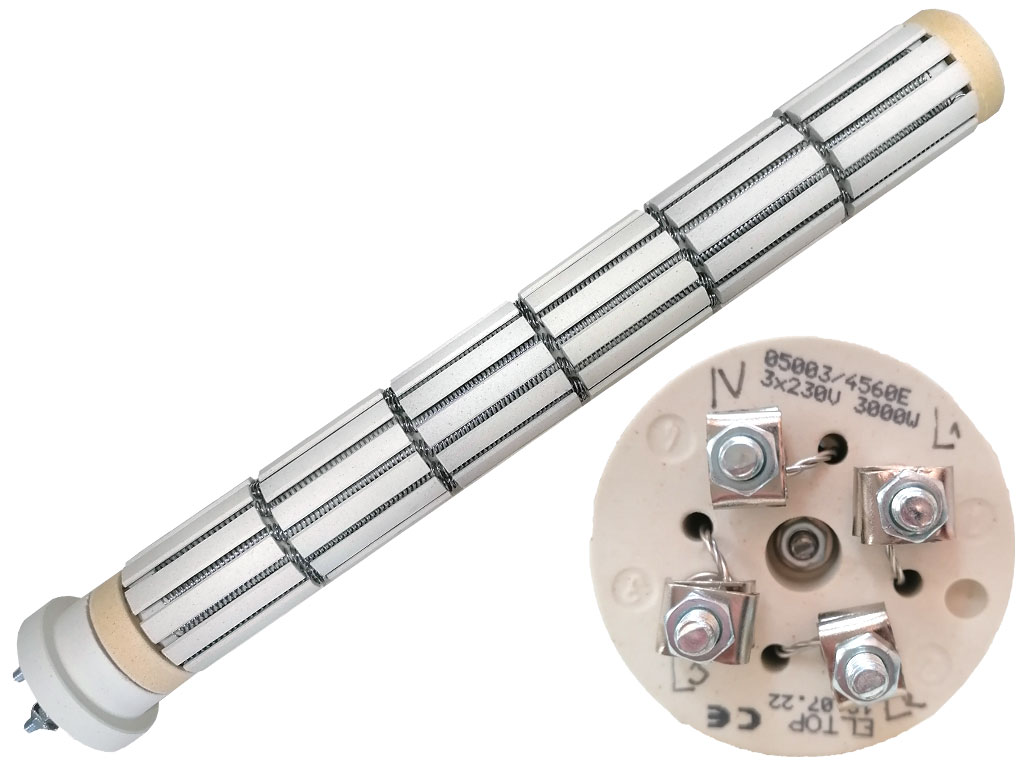 Topné těleso keramické 3000W 3x230V 3x1000W