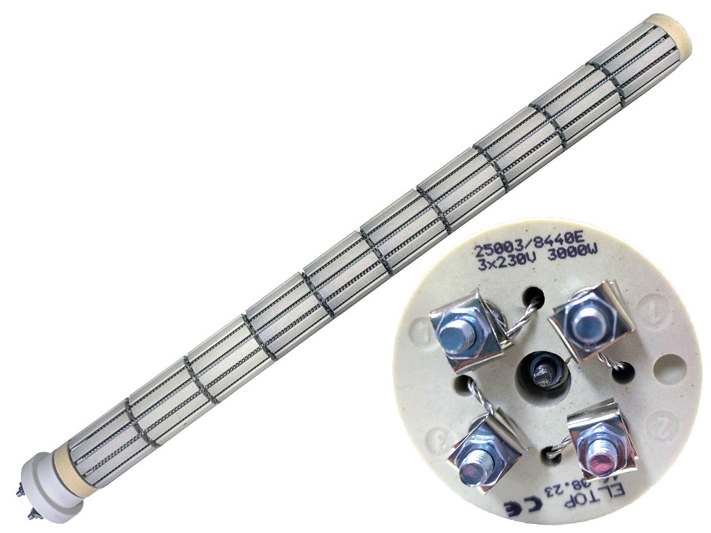 Topné těleso keramické 3000W / 3x230V, suché topné těleso