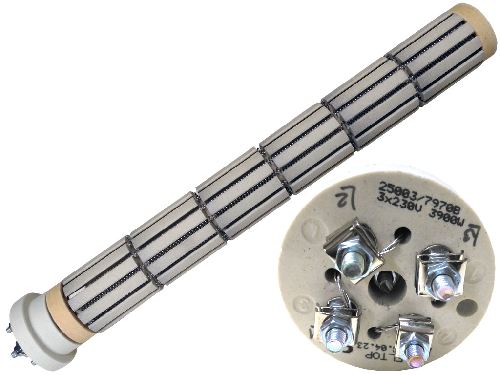 Topné těleso keramické 3x1300W / 3x 230V, suché topné těleso