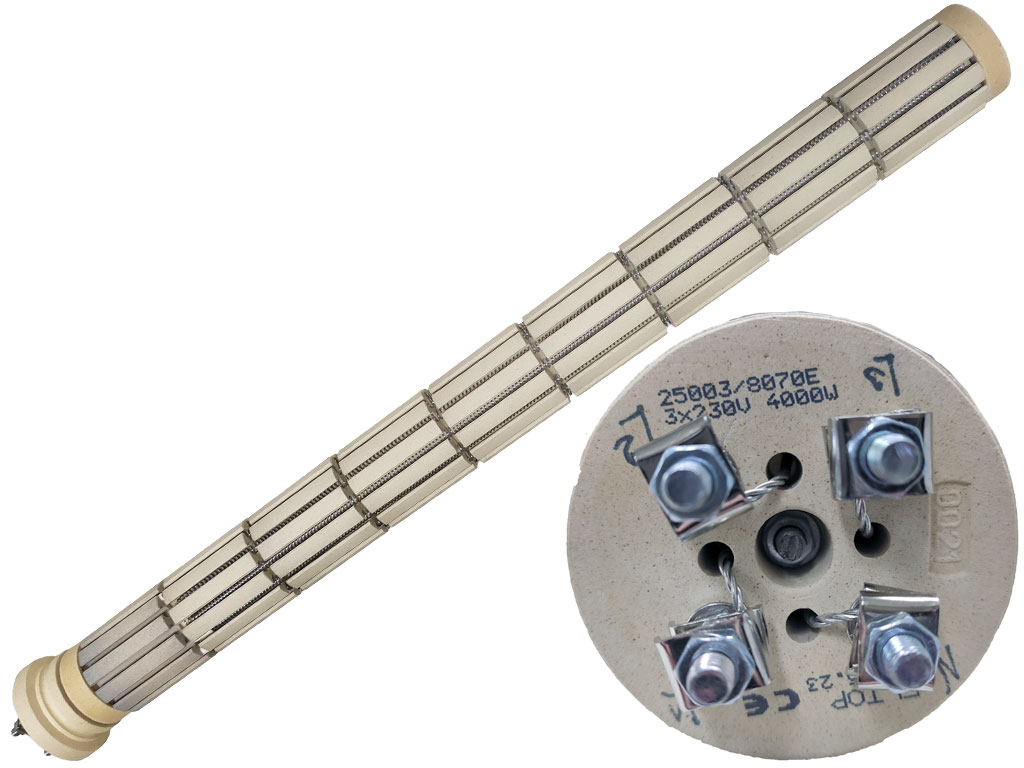 Topné těleso keramické 3x1333W / 3x230V, suché topné těleso