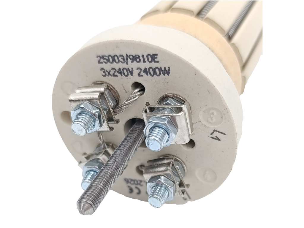 Topné těleso keramické 3x800W (2400W) / 3x230V, suché topné těleso s montážním šroubem
