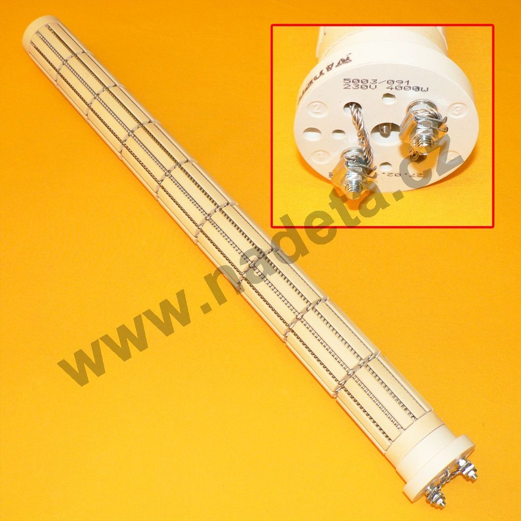 Topné těleso keramické 4000W  55cm/230V d=48mm svor