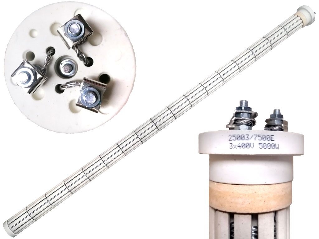 Topné těleso keramické 5000W / 3x400V, suché topné těleso