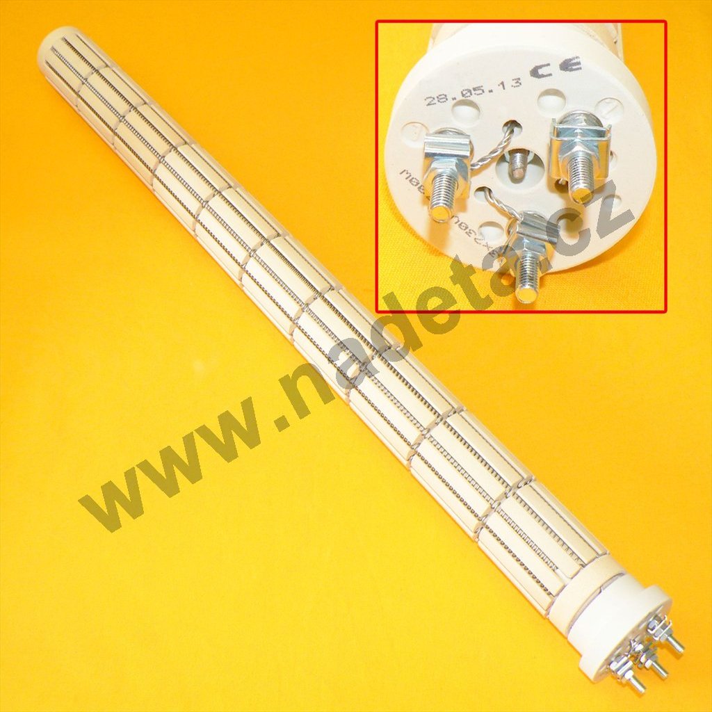 Topné těleso keramické 6000W, 65cm, 3x230V, bojler