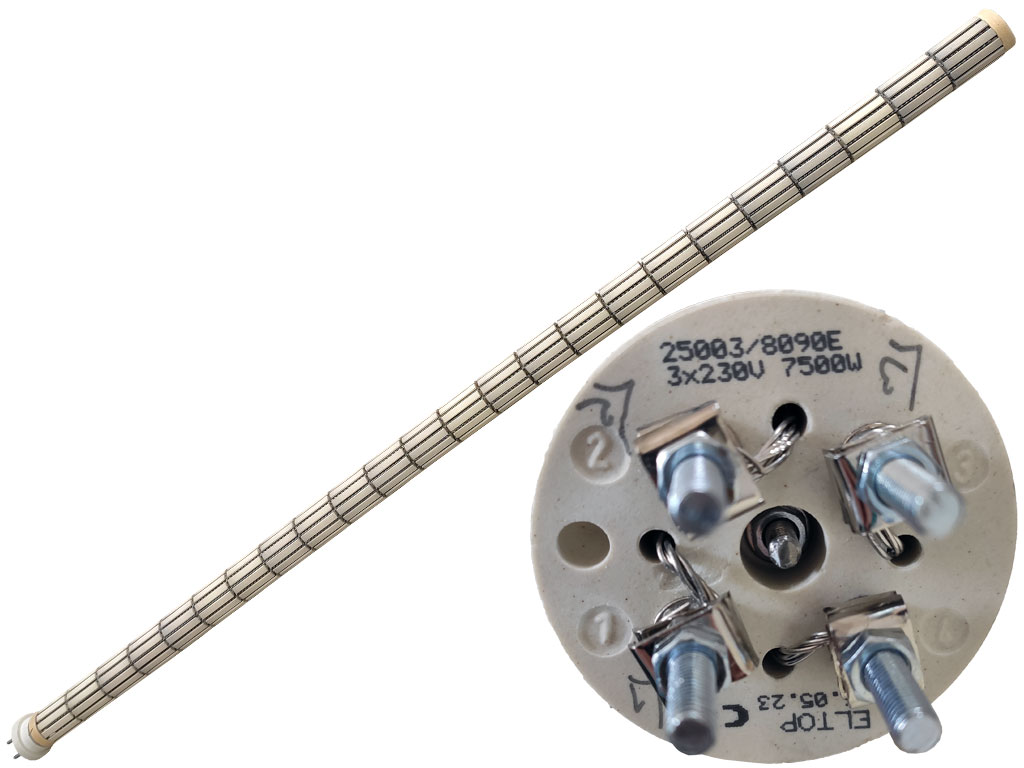 Topné těleso keramické 7500W / 3x230V, suché topné těleso