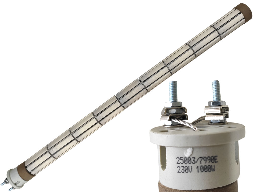 Topné těleso keramické zakázkové 1000W / 230V, suché topné těleso