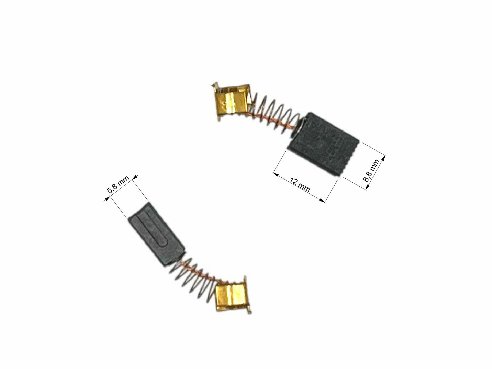 Uhlíky Black & Decker 2ks, 5,8 x 8,8 x 12,0 mm, 569441-00, uhlíky do elektromotorů