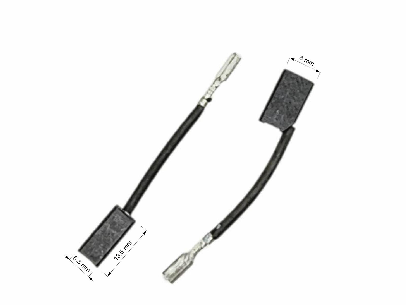 Uhlíky Black & Decker 2ks, 6,3 x 8 x 13,5 mm, 930151-00, 939539-01B, uhlíky do elektromotorů, brusky, vrtačky, míchadla