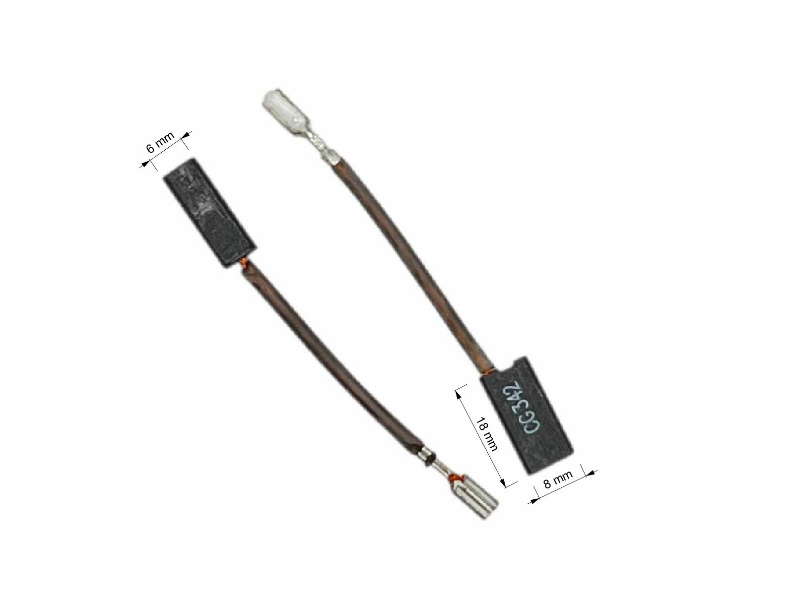 Uhlíky Black & Decker / ELU 2ks, 6 x 8 x 18 mm, 320876, uhlíky do elektromotorů, do kladiva