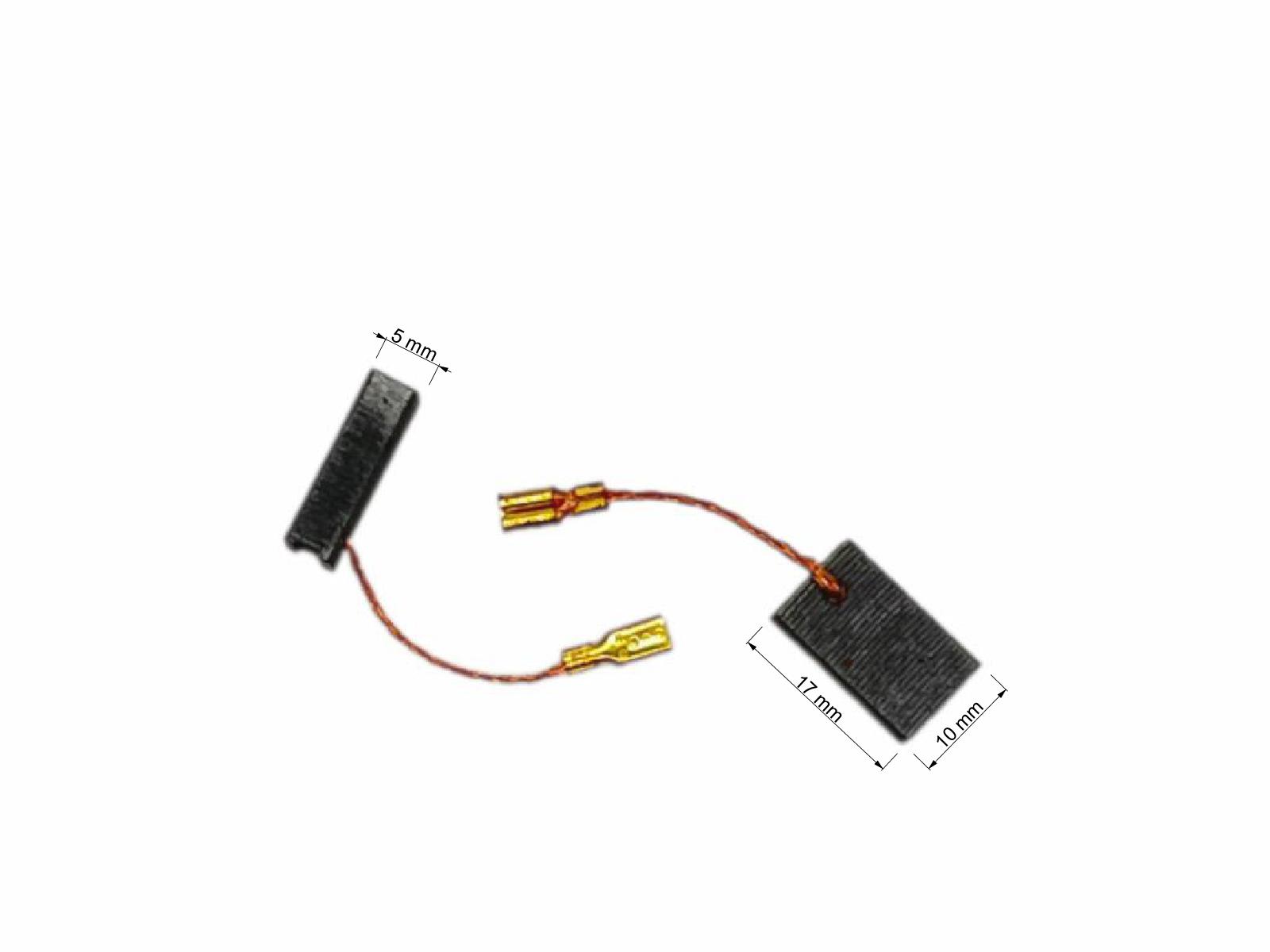 Uhlíky Bosch 2ks, 5 x 10 x 17 mm, uhlíky do elektromotoru úhlové brusky, rozbrušky Bosch 